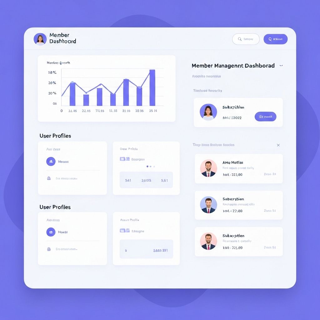 メンバーとチケット管理ダッシュボードのイラスト